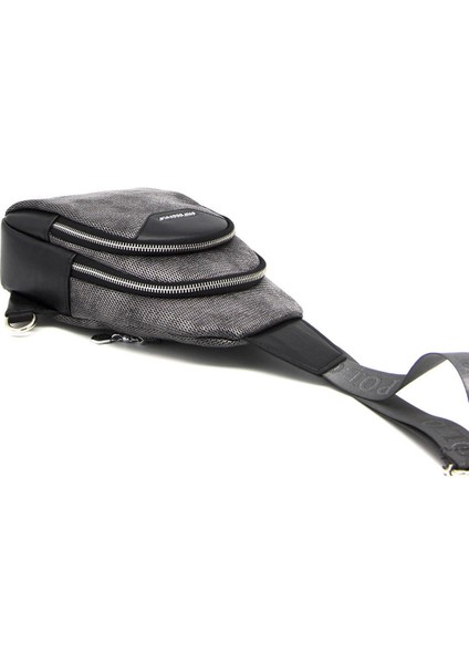 Silver Polo Kadın Bel Çantası M.gümüş - Siyah NV959