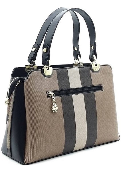 Silver Polo Kadın El Çantası Kahve - Siyah NV972