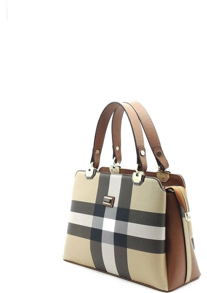 Silver Polo Kadın El Çantası Bej - Taba NV972 fiyatları