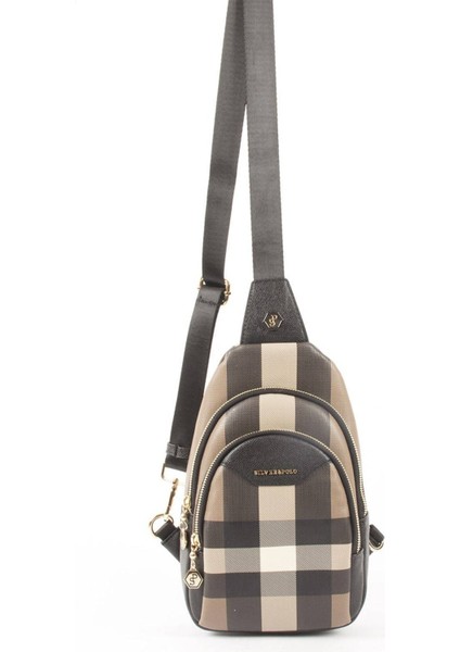 Silver Polo Kadın Bel Çantası Kahve - Siyah NV959