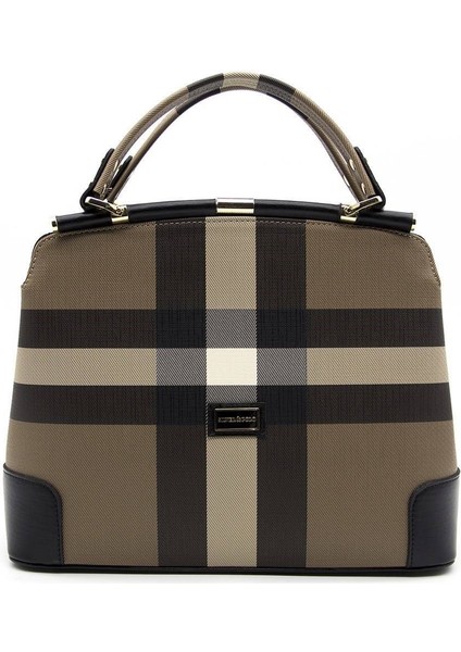 Silver Polo Kadın El Çantası Kahve - Siyah NV706