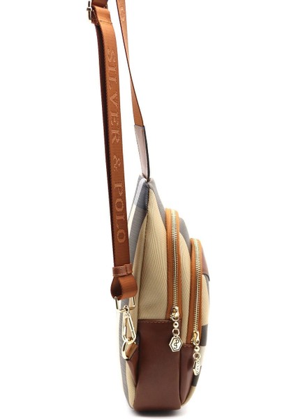 Silver Polo Kadın Bel Çantası Bej - Taba NV959 modelleri