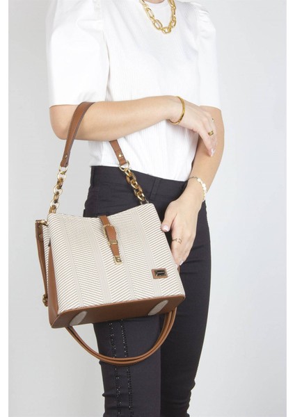 Silver Polo Kadın Omuz Çantası Bej - Taba NV974 fiyatları