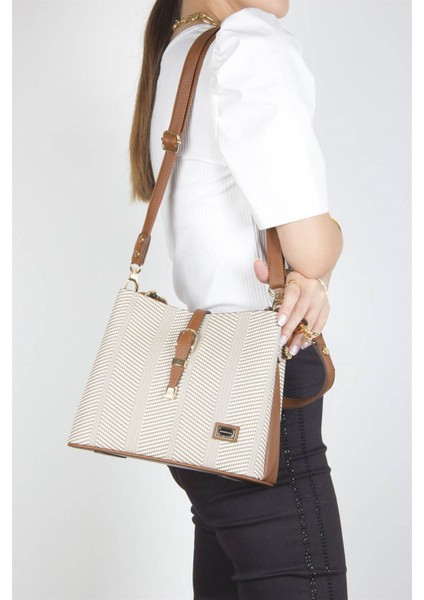 Silver Polo Kadın Omuz Çantası Bej - Taba NV974 fırsatları