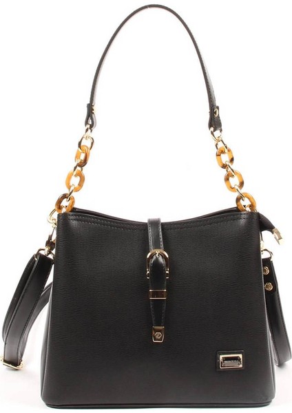 Silver Polo Kadın Omuz Çantası Siyah - Siyah NV974