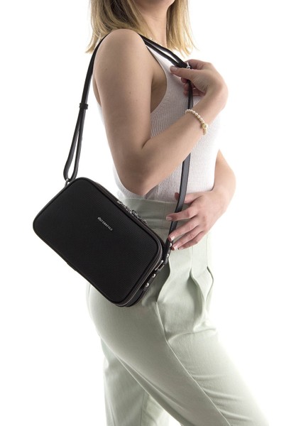 Silver Polo Kadın Çapraz Çanta Siyah - Siyah NV899