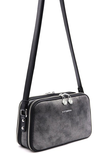 Silver Polo Kadın Çapraz Çanta M.gümüş - Siyah NV899 fiyatları