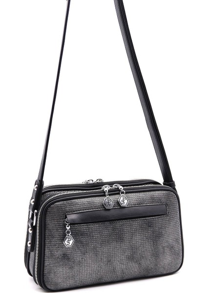 Silver Polo Kadın Çapraz Çanta M.gümüş - Siyah NV899 modelleri