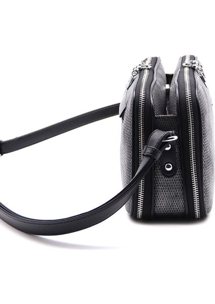 Silver Polo Kadın Çapraz Çanta M.gümüş - Siyah NV899 fırsatları
