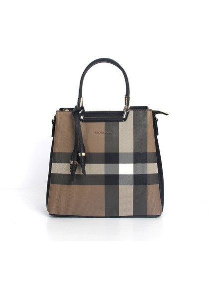 Silver Polo Kadın El Çantası Kahve - Siyah NV969