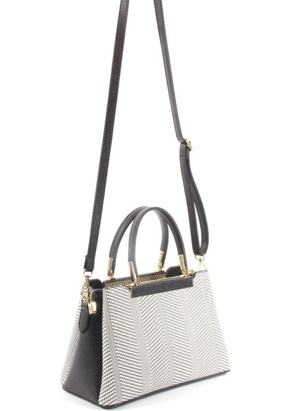Silver Polo Kadın El Çantası Siyah Beyaz - Siyah NV913 modelleri