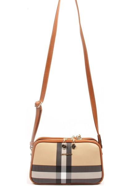 Kadın Çapraz Çanta Bej Taba NV899