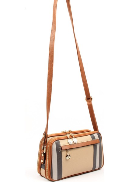 Kadın Çapraz Çanta Bej Taba NV899 modelleri