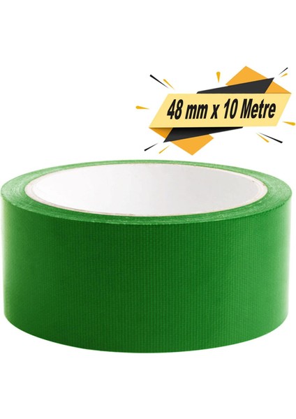 Tamir İzolasyon Bandı 48 Mm X 10 Metre Duct Tape Takviye Su Geçirmez Sızdırmazlık Bantları Yeşil