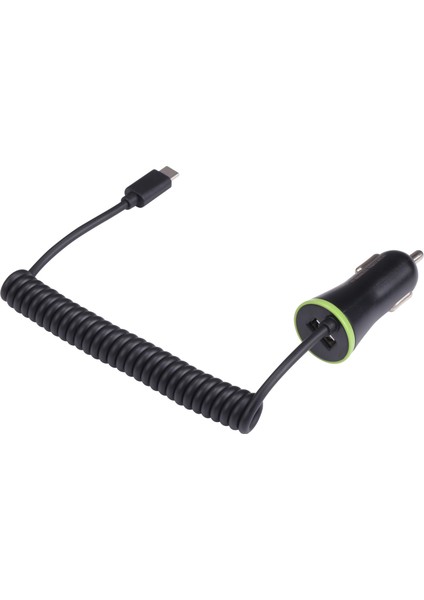 Usb-C / Tip-C Yay Kablosu ile 17W 3.4A Mini USB Araç Şarj Cihazı (Yurt Dışından)