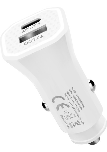 YSY-316PD20W Qc3.0 USB + Pd 20W Usb-C / Tip-C Çokgen Çift Araç Şarj (Yurt Dışından)