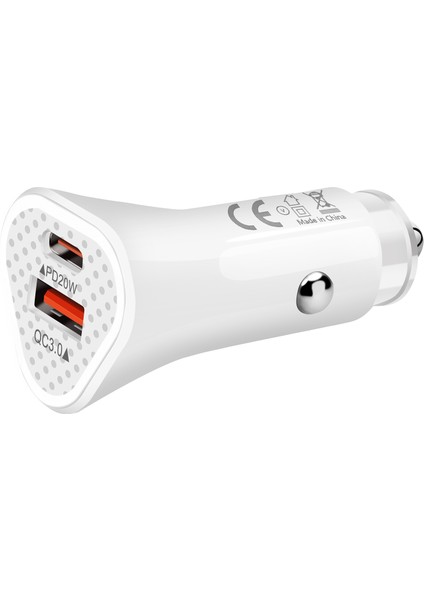 YSY-313PD20 W Qc3.0 USB + Pd 20 W Usb-C / Tip-C Çift Araç Şarj Cihazı (Yurt Dışından)