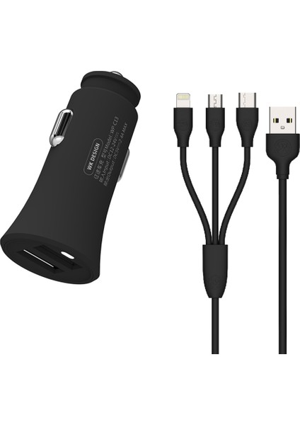 WP-C13 2.4A Warpath Çift USB Araç Şarj Cihazı (Yurt Dışından)
