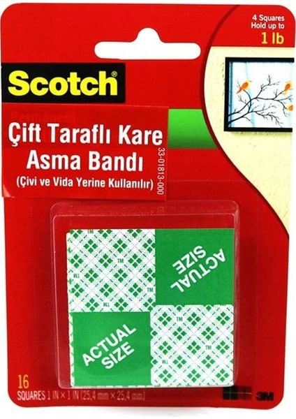 111 Scotch Çift Taraflı Köpük Bant Kare Yapıştırıcılar