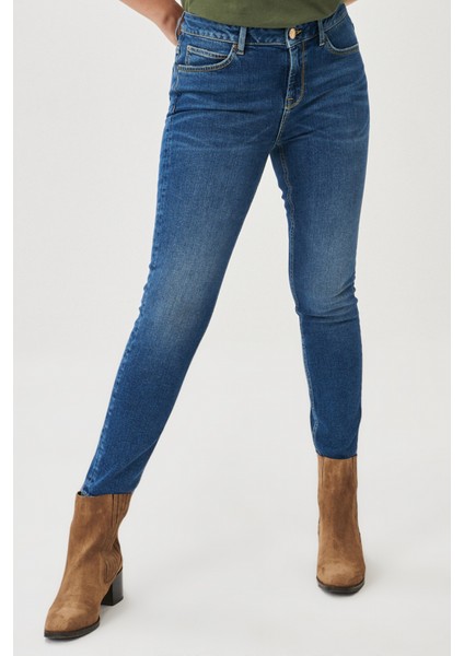 Scarlett High Skinny Fit Denim Esnek Jean Kot Pantolon