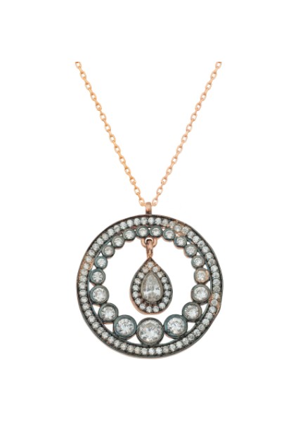 Damla Nano Taşlı 925 Ayar Gümüş Kolye