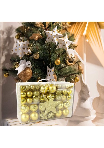 100 Adet Mini Noel Ağacı Topu Altın (Yurt Dışından)