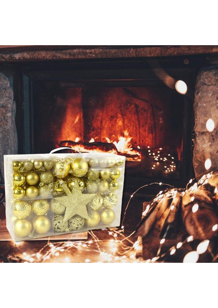 100 Adet Mini Noel Ağacı Topu Altın (Yurt Dışından)