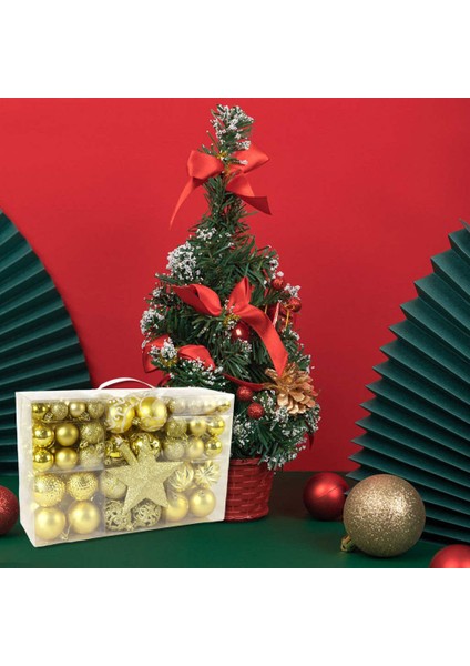 100 Adet Mini Noel Ağacı Topu Altın (Yurt Dışından)