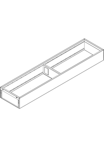 ZC7S500RS1 Ambıa- Bölme Için Legrabox Çekmece Çelik 100X500 mm Orion Gri