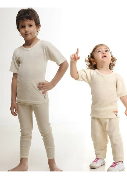 500&550 Unisex Çocuk Termal Yün İçlik Takım-Krem fiyatları