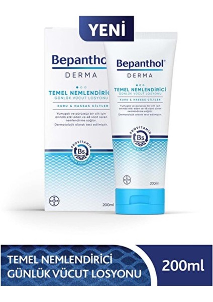 Bepanthol Derma Temel Nemlendirici Losyon 200 ml Yüz Temizleyici