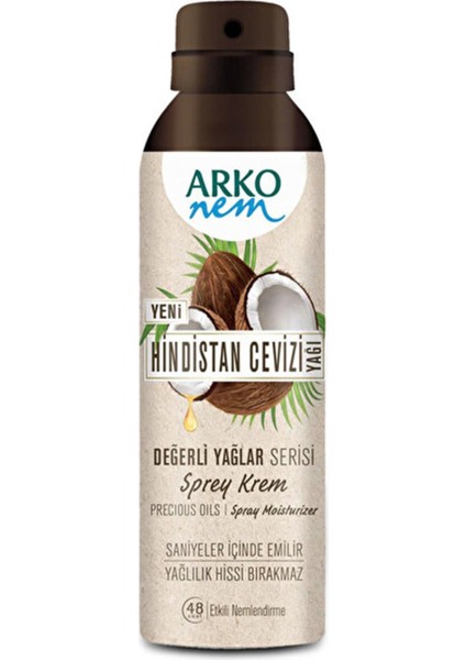 Arko Nem Sprey Krem Hindistan Cevizli 150 ml Yüz Kremi