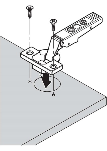 71T9650 Clip Top Deve Kalın Kapak Menteşesi 95°