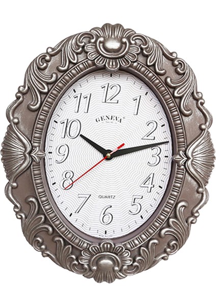 Mermer Duvar Saati Beyaz Gümüş (Yurt Dışından)