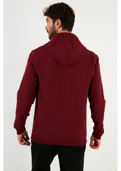 Pamuklu Kapüşonlu Kanguru Cepli Slim Fit Erkek Sweat 5896598
