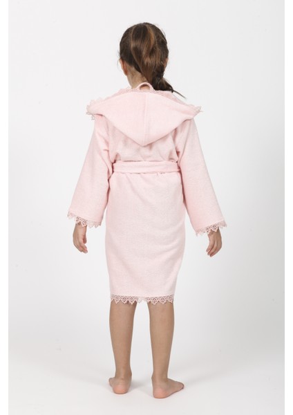 Pudra Brodeli Bukle Pamuklu Çocuk Bornozu fiyatları