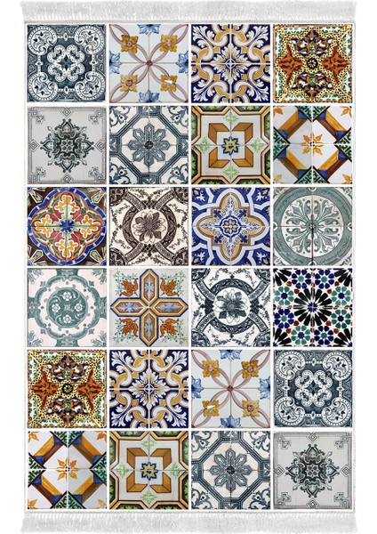 Eko Trend Djt Halı Yıkanabilir Kaymaz Taban Mu144 Patchwork Renkli