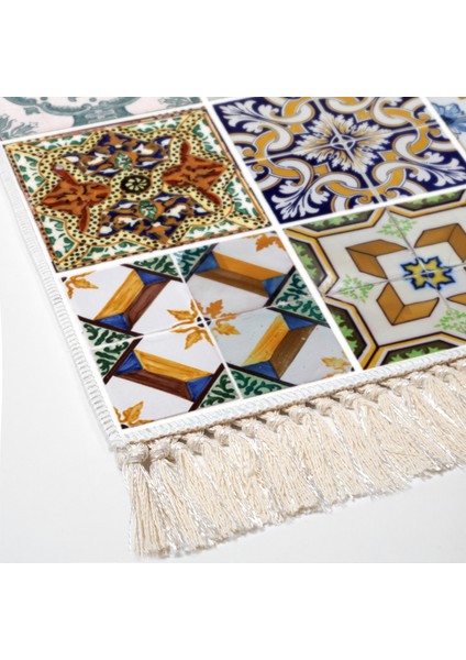 Eko Trend Djt Halı Yıkanabilir Kaymaz Taban Mu144 Patchwork Renkli