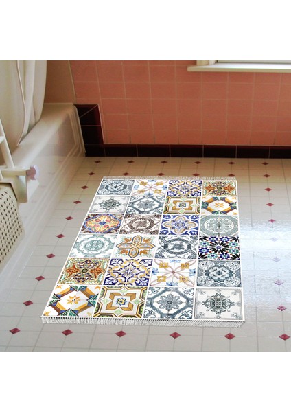 Eko Trend Djt Halı Yıkanabilir Kaymaz Taban Mu144 Patchwork Renkli