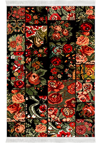 Eko Trend Djt Halı Yıkanabilir Kaymaz Taban P1333 Etnik Bordo