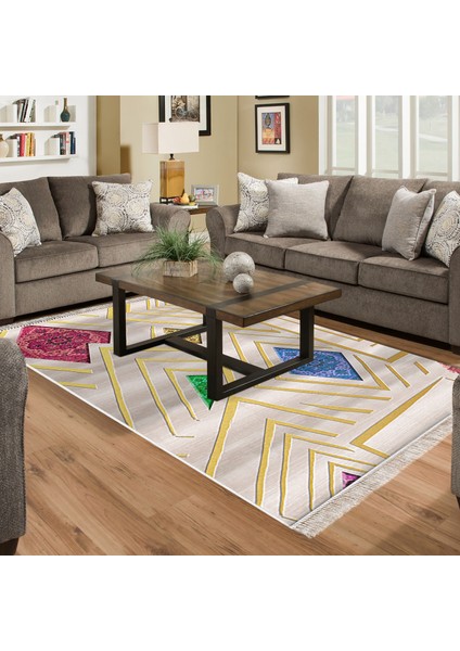 Eko Trend Djt Halı Yıkanabilir Kaymaz Taban P1337 Modern Renkli