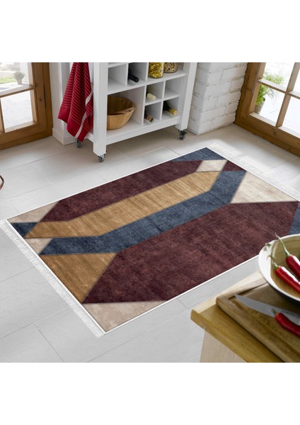 Eko Trend Djt Halı Yıkanabilir Kaymaz Taban S6506 Modern Renkli