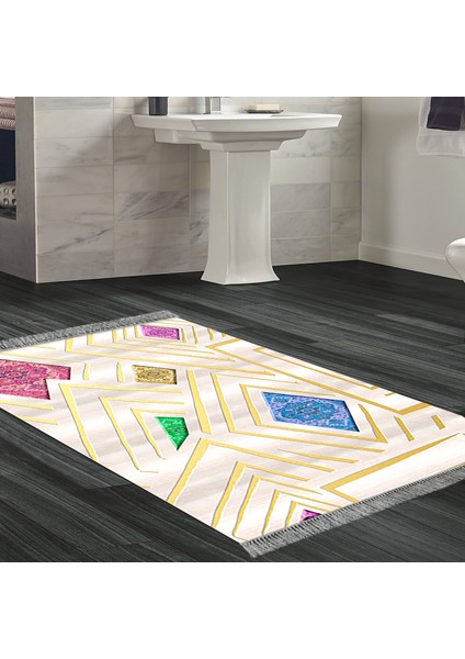 Eko Trend Djt Halı Yıkanabilir Kaymaz Taban P1337 Modern Renkli
