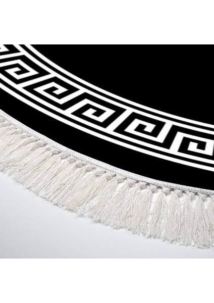 Eko Trend Djt Halı Yıkanabilir Kaymaz Taban 656m Oval Modern Siyah