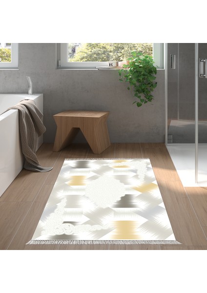 Eko Trend Djt Halı Yıkanabilir Kaymaz Taban S1030 Modern Krem