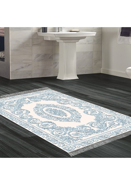 Eko Trend Djt Halı Yıkanabilir Kaymaz Taban 747 Klasik Mavi indirimleri