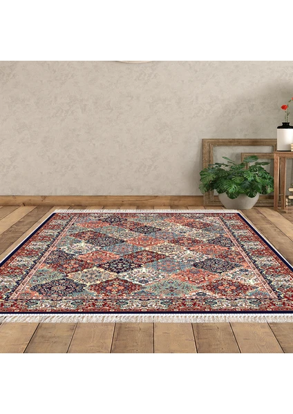 Alanur Home Eko Trend Djt Halı Yıkanabilir Kaymaz Taban S5008 Persian Renkli