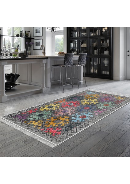 Eko Trend Djt Halı Yıkanabilir Kaymaz Taban F5008 Iskandinav Renkli
