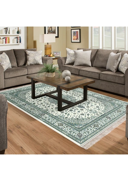 Alanur Home Eko Trend Djt Halı Yıkanabilir Kaymaz Taban P1372 Osmanlı Yeşil