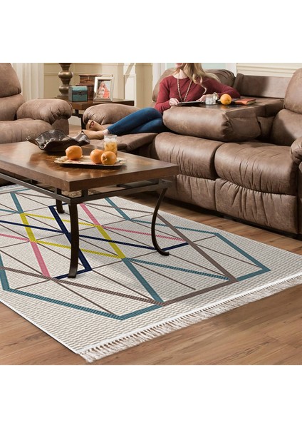 Eko Trend Djt Halı Yıkanabilir Kaymaz Taban P1525 Modern Renkli